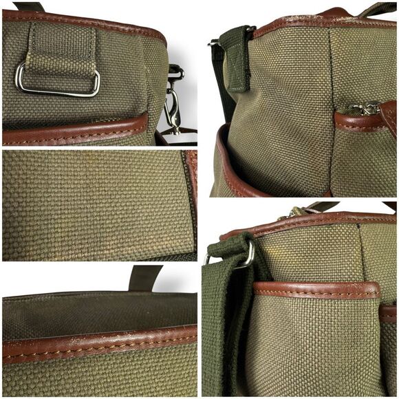 Levenger Vintage 90s Adventurer Brief Heavy Duty Canvas Leather Travel Bag 20” - Picture 10 of 16